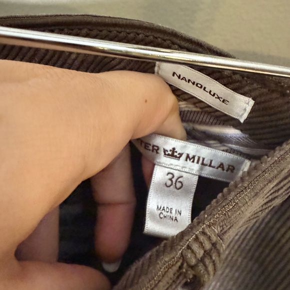 Peter Millar Nanolux Brown Corduroy Pant Sz 36 - Picture 3 of 4